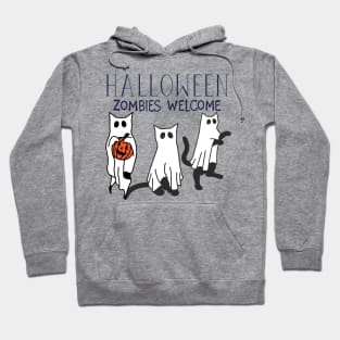 Halloween Ghost Cats Hoodie